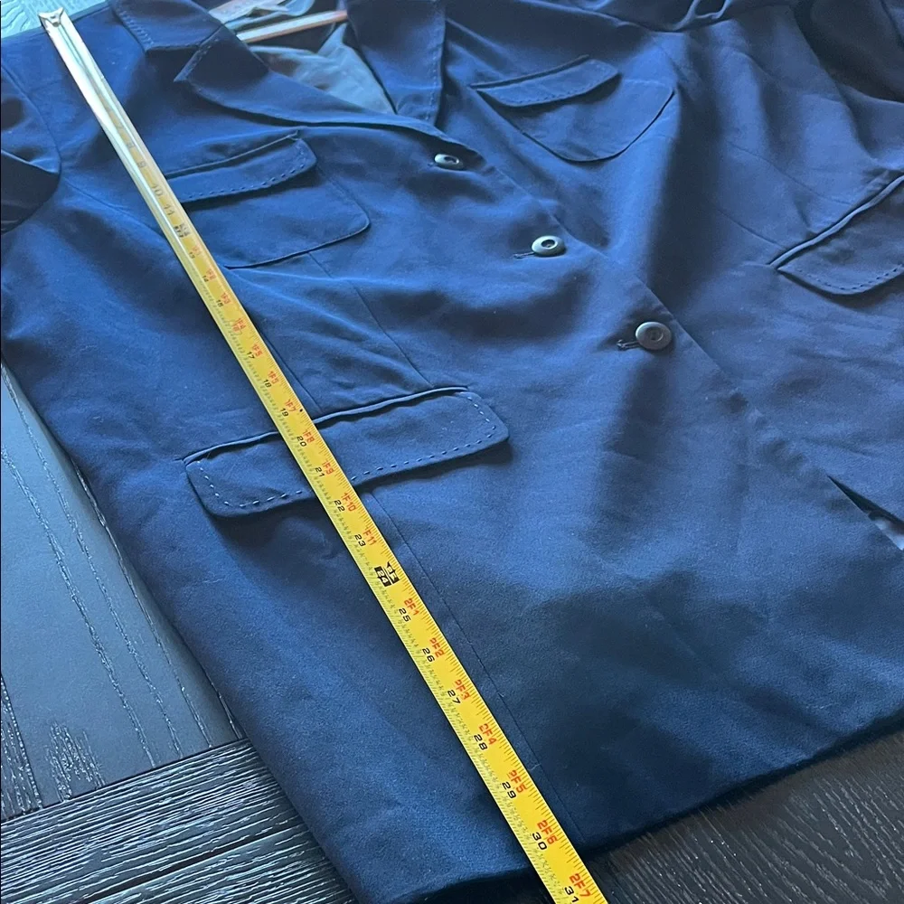 Elegant Women's Navy Blue Blazer Maggie Mcnaughton Business, Office WearSize 20W
